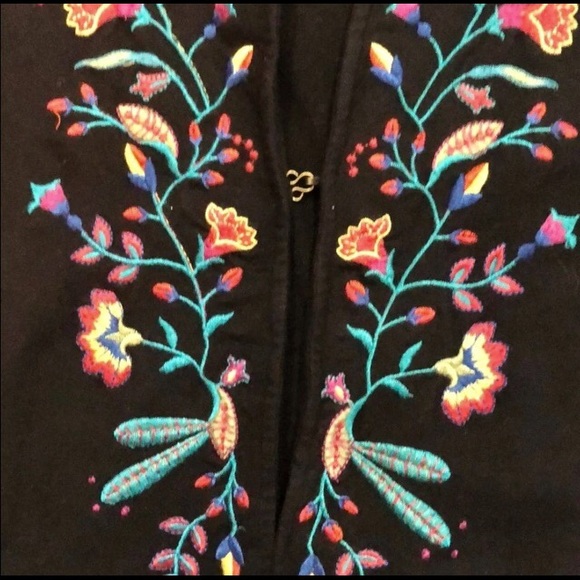1 Only ⭐️JOHNNY WAS Embroidered XS Coatigan - Picture 6 of 8
